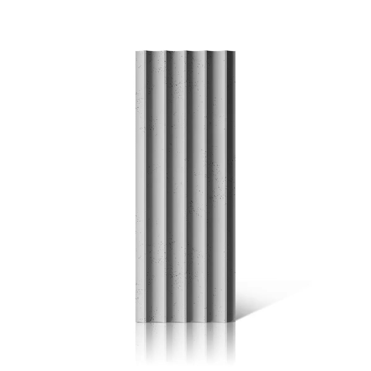 3D Concrete Wall Panels GROOVER front view on white background Decormania UK