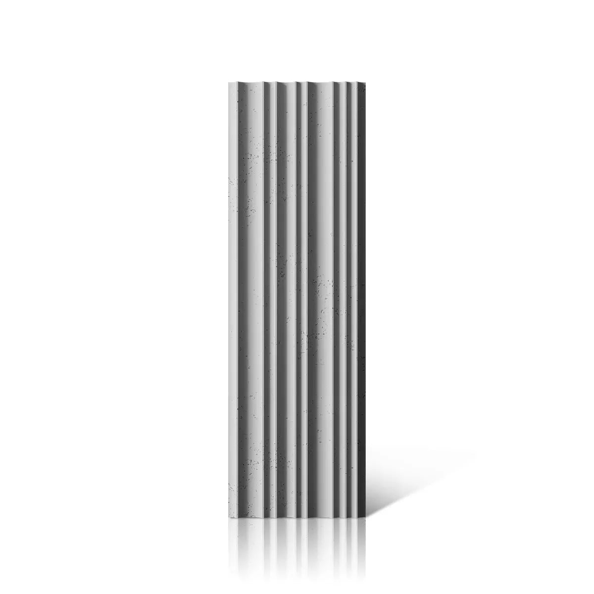 3D Concrete Wall Panels STRIPES front view on white background DecorMania UK