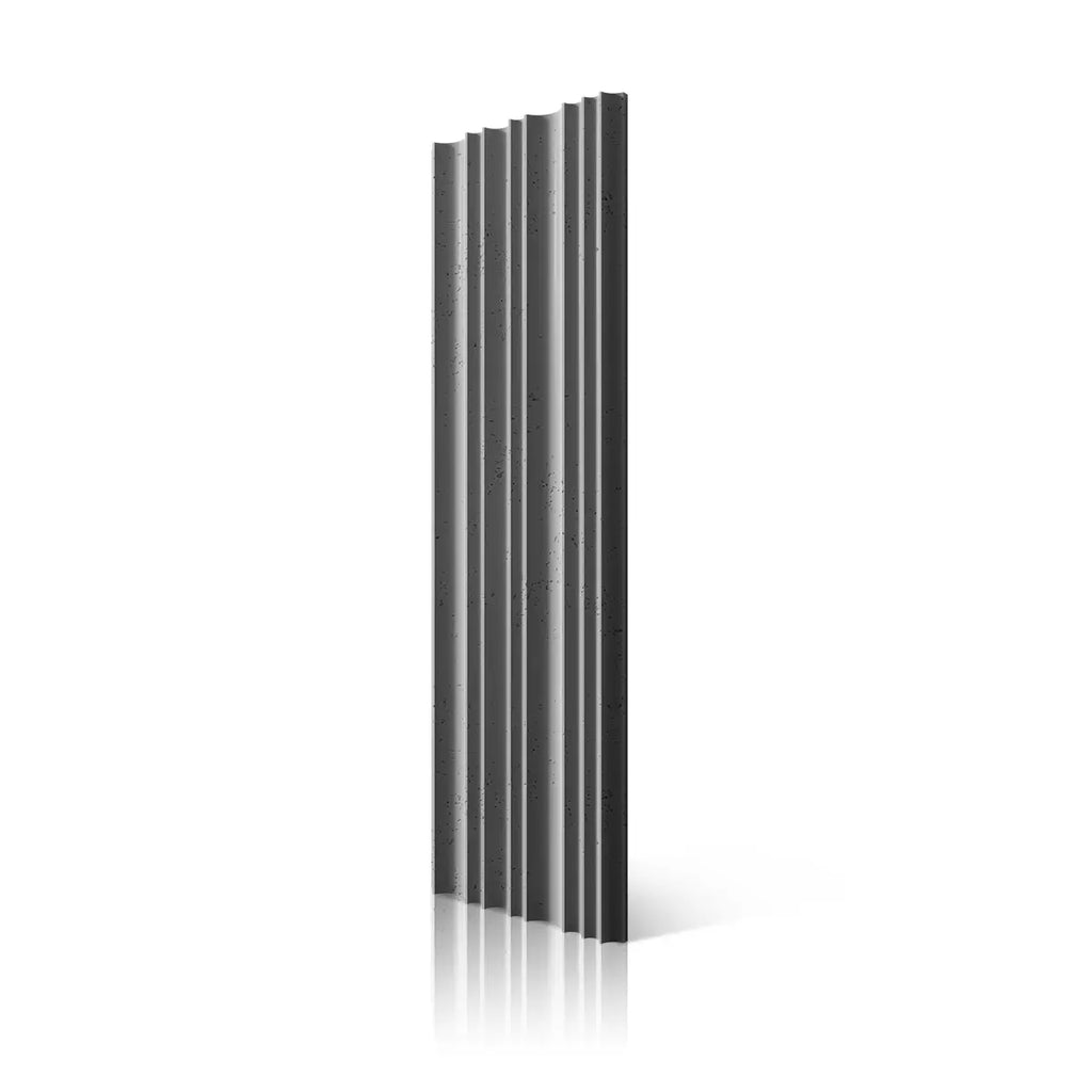 3D Concrete Wall Panels STRIPES S50 colour on white background DecorMania UK