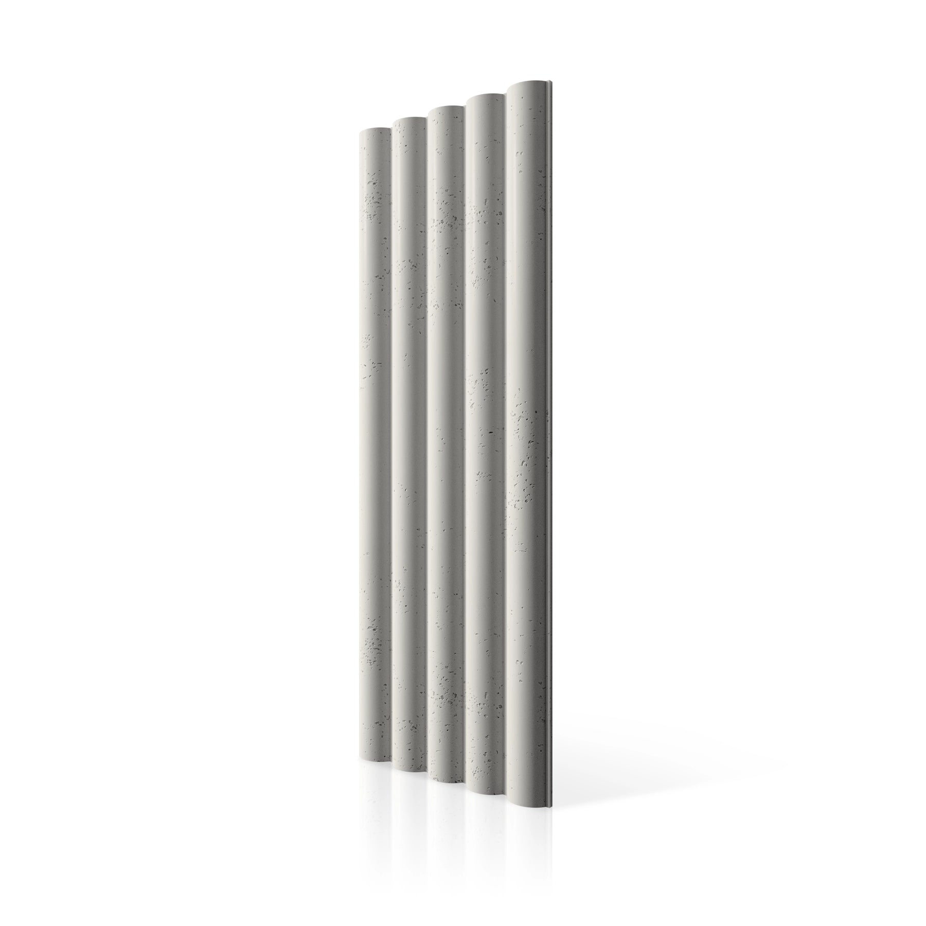 3D Concrete Wall Panels TUBES L colour swatch on white background DecorMania UK
