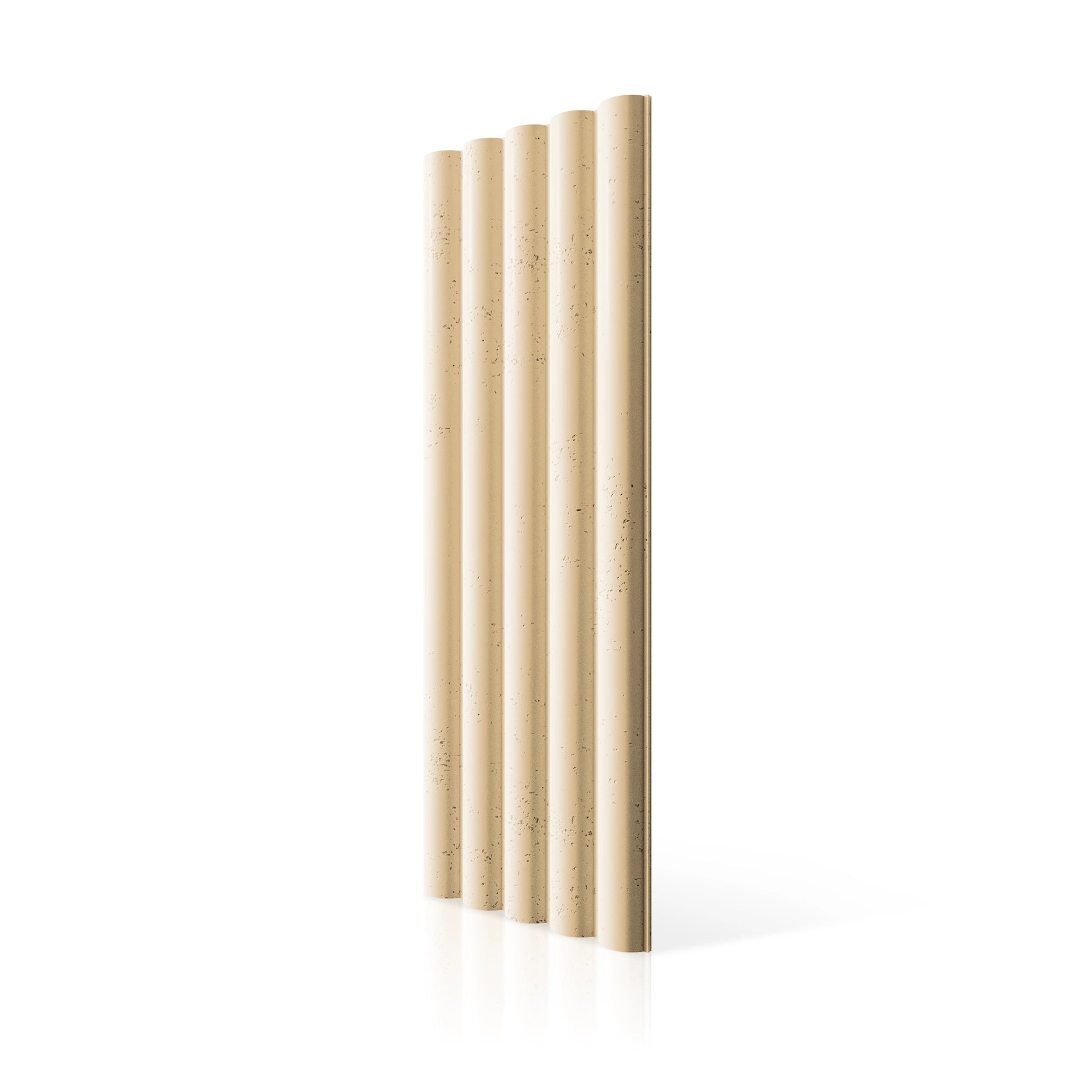 3D Concrete Wall Panels TUBES L colour swatch on white background DecorMania UK