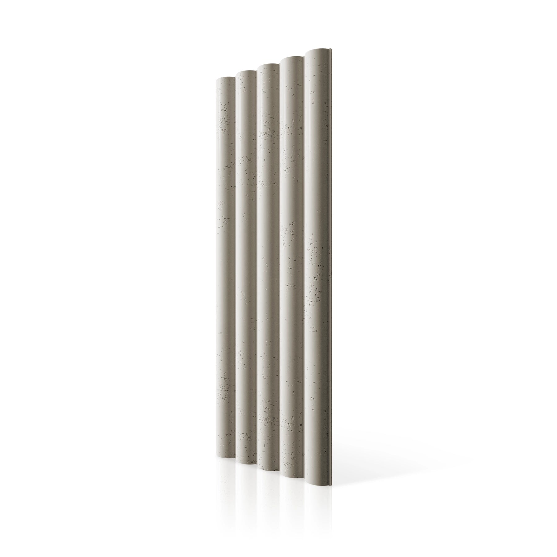 3D Concrete Wall Panels TUBES L colour swatch on white background DecorMania UK