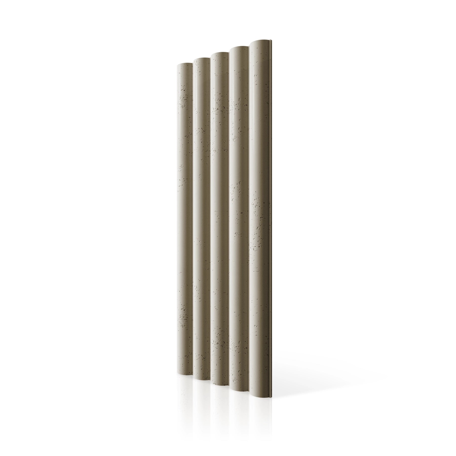 3D Concrete Wall Panels TUBES L colour swatch on white background DecorMania UK