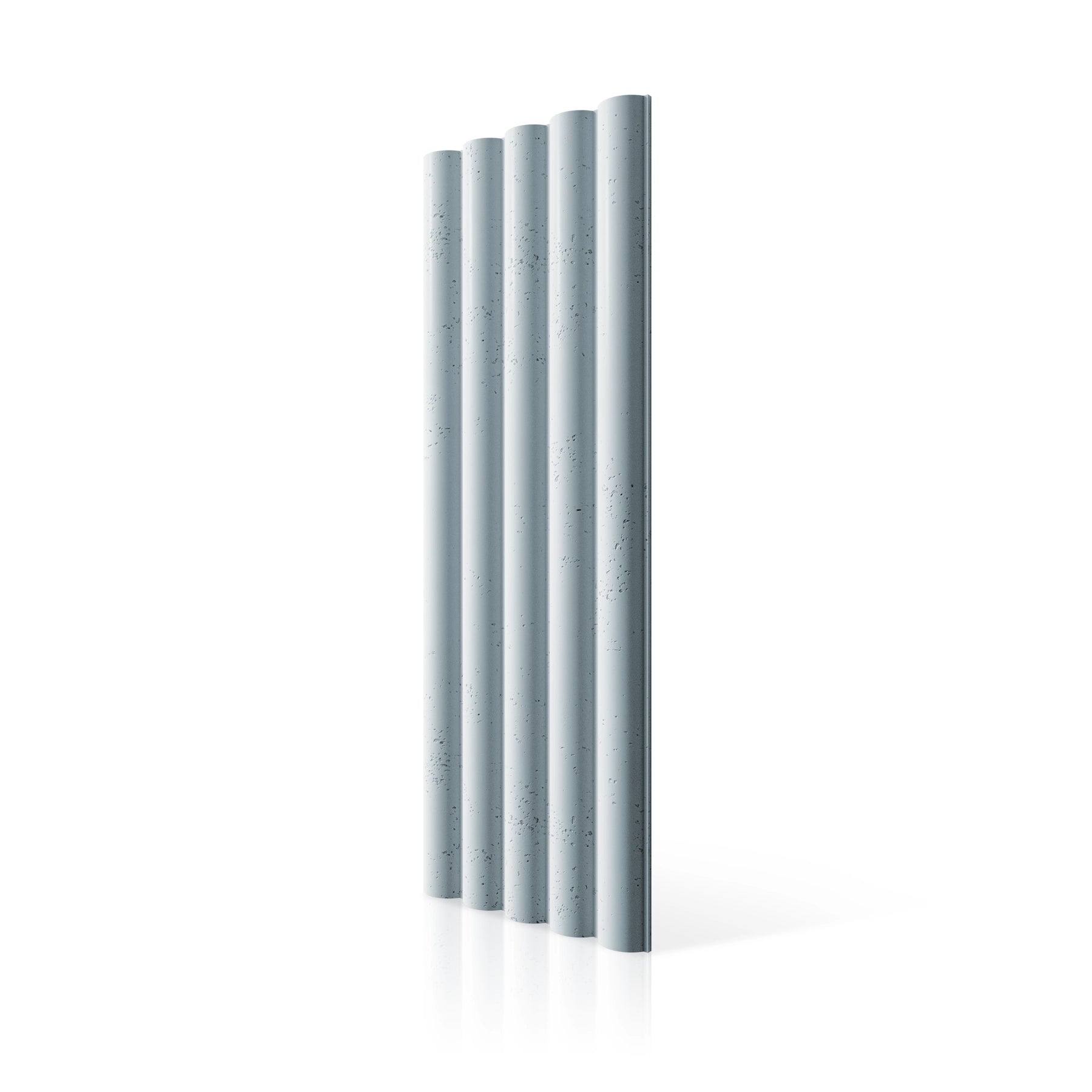 3D Concrete Wall Panels TUBES L colour swatch on white background DecorMania UK