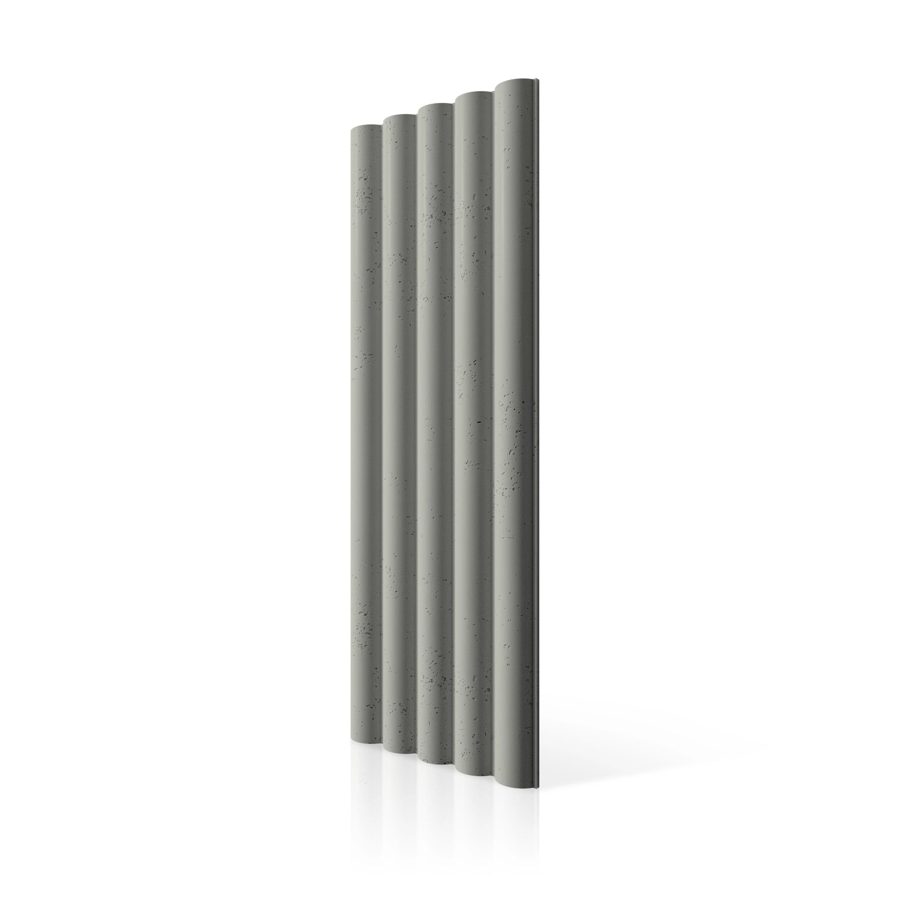 3D Concrete Wall Panels TUBES L colour swatch on white background DecorMania UK