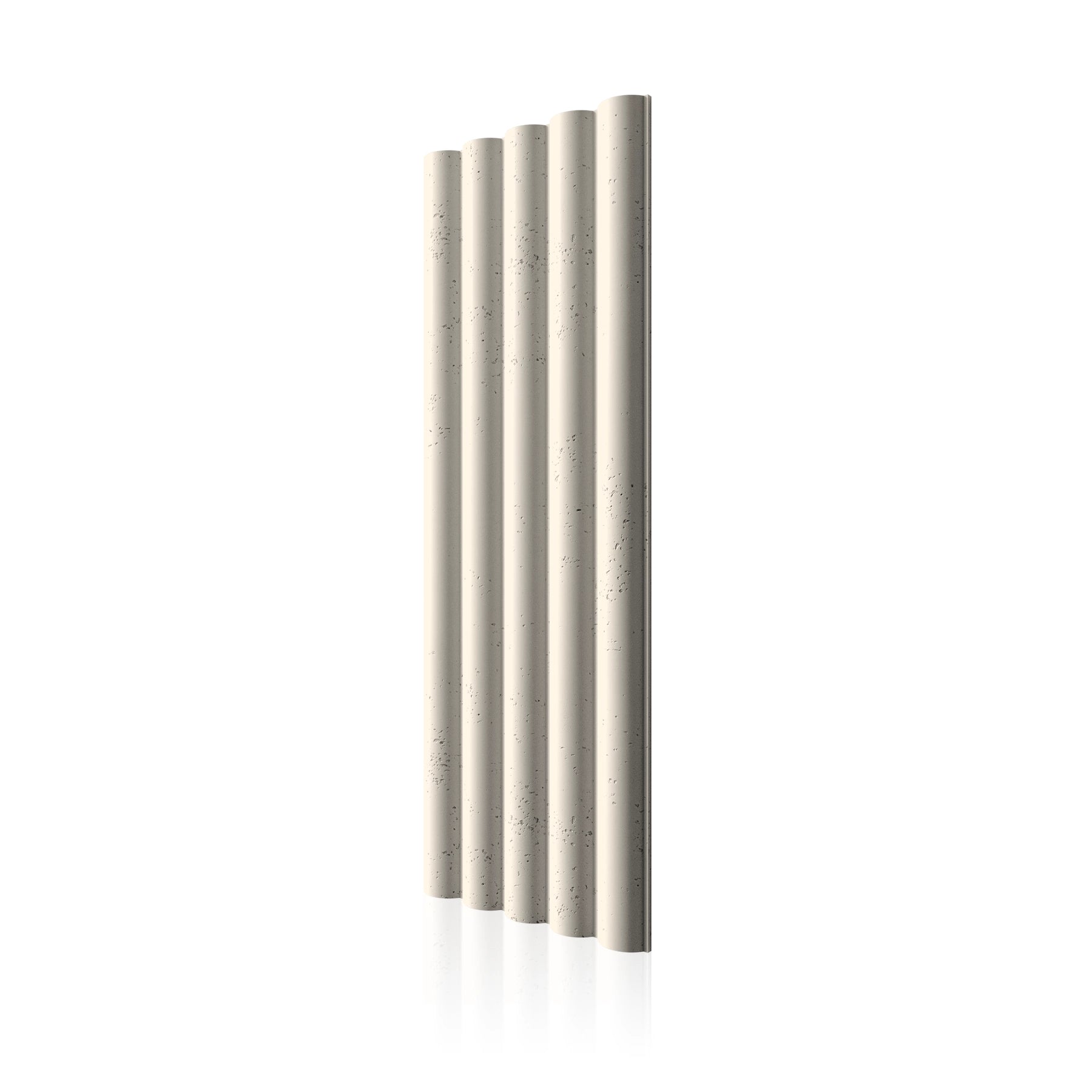 3D Concrete Wall Panels TUBES L colour swatch on white background DecorMania UK