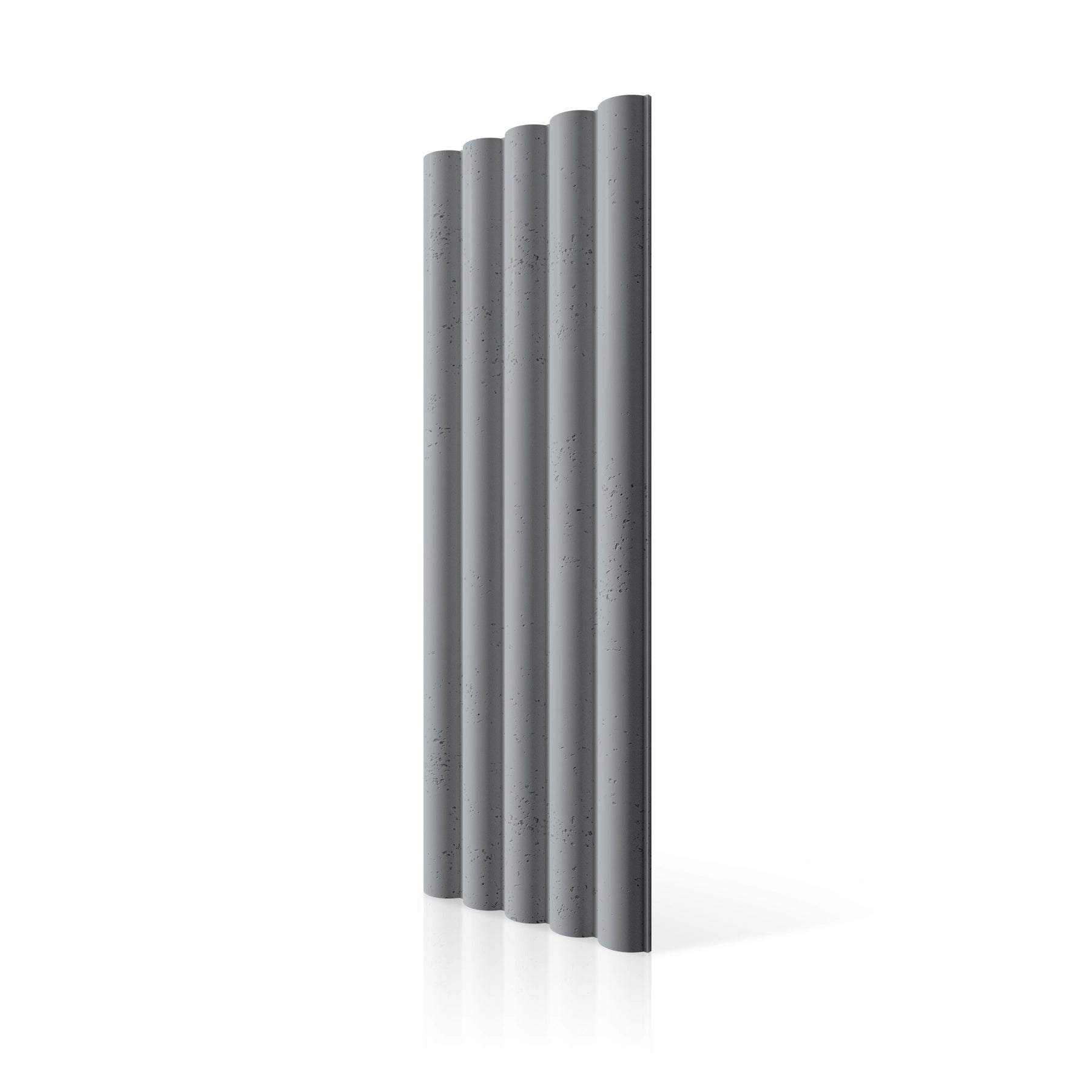 3D Concrete Wall Panels TUBES L colour swatch on white background DecorMania UK