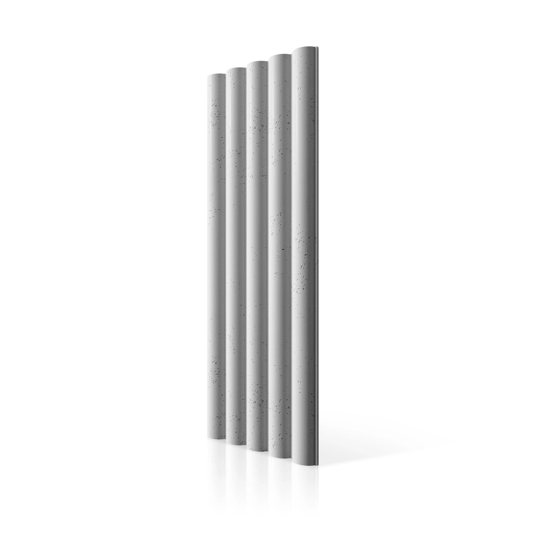 3D Concrete Wall Panels TUBES L colour swatch on white background DecorMania UK