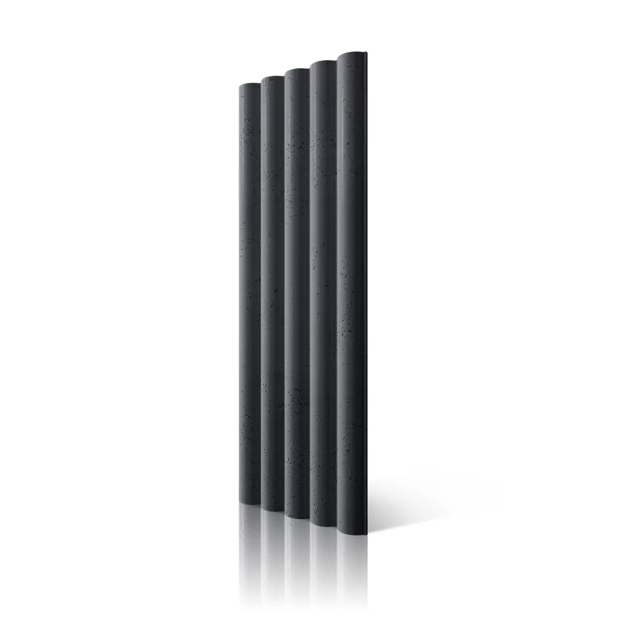 3D Concrete Wall Panels TUBES L B8 colour on white background DecorMania UK