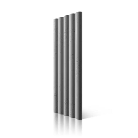 3D Concrete Wall Panels TUBES L colour on white background DecorMania UK