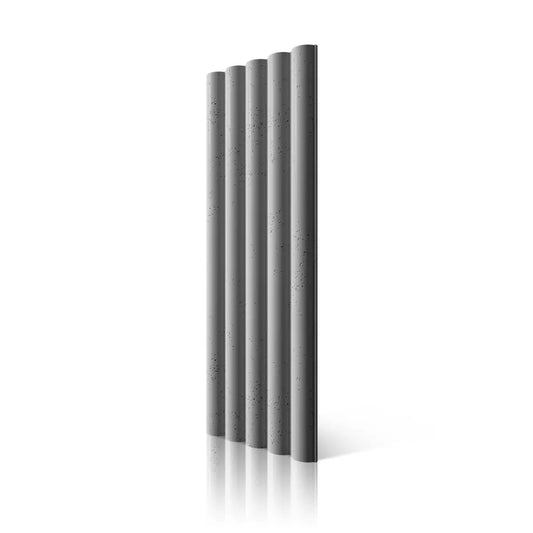 3D Concrete Wall Panels TUBES L colour on white background DecorMania UK