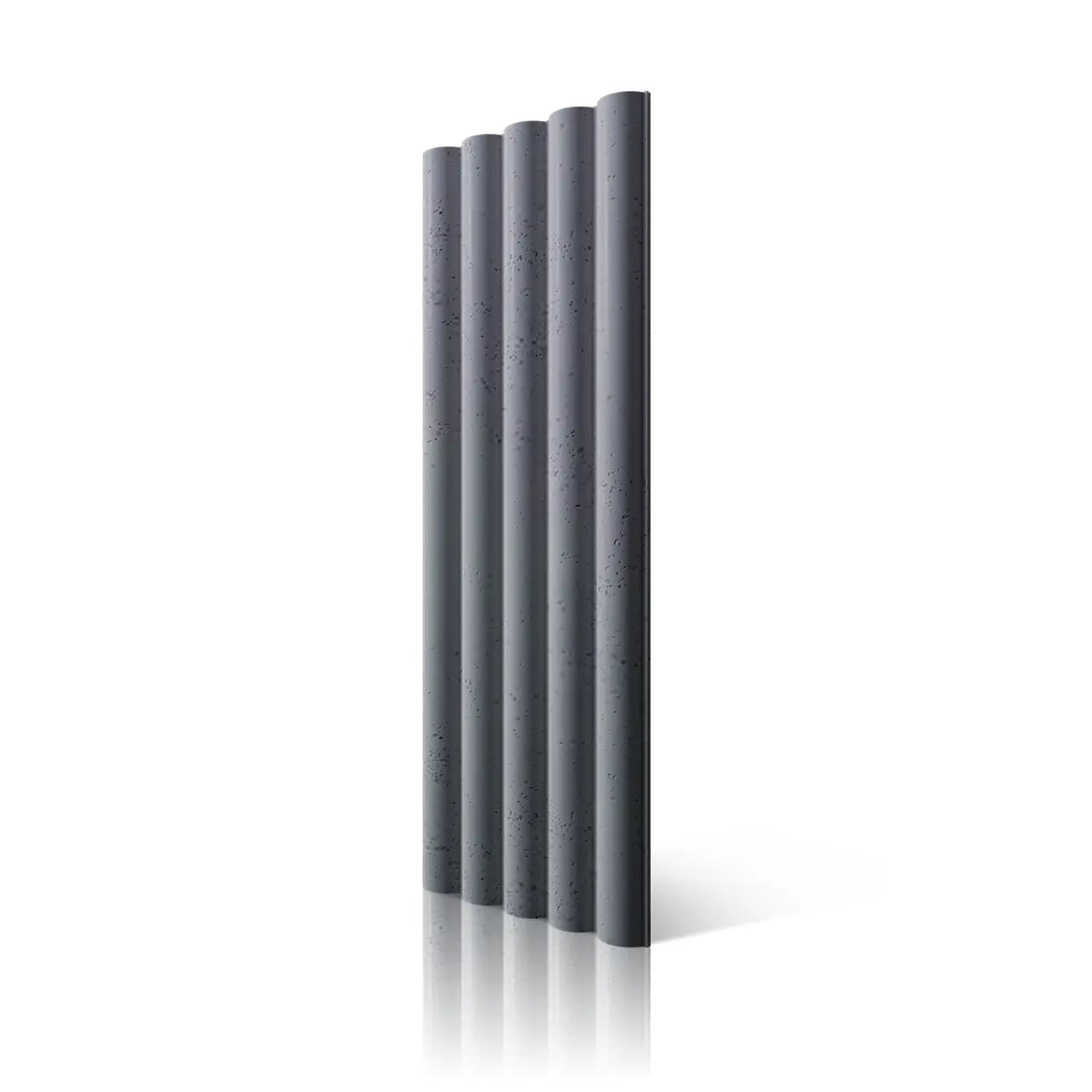 3D Concrete Wall Panels S96 colour on white background TUBES L DecorMania UK