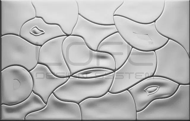 Close-up view of 3D MURAL - MOUGINS - Gypsum Wall Panels  | DecorMania UK