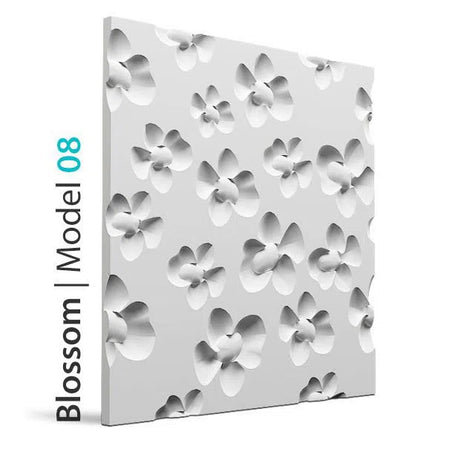 3D Gypsum Wall Panel with Blossom Design on white background  DecorMania UK