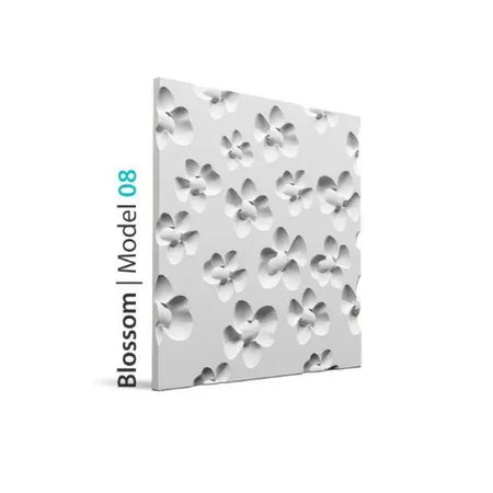 3D Gypsum Wall Panel with Blossom Design on white background  DecorMania UK