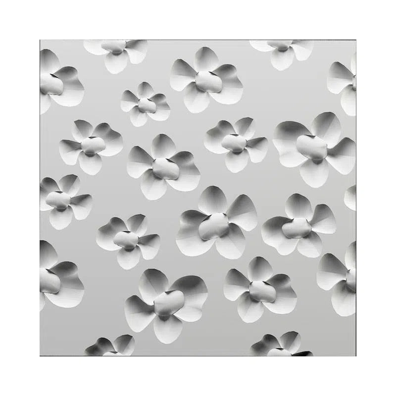 Decorative White Blossom Gypsum Wall Panel Detail | DecorMania UK