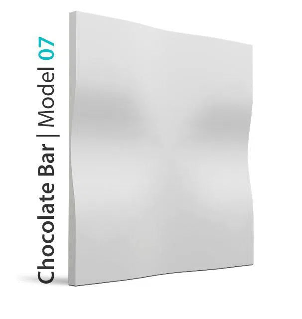 3D Wall Panel - CHOCOLATE BAR - Gypsum Panels on white background  | DecorMania UK 