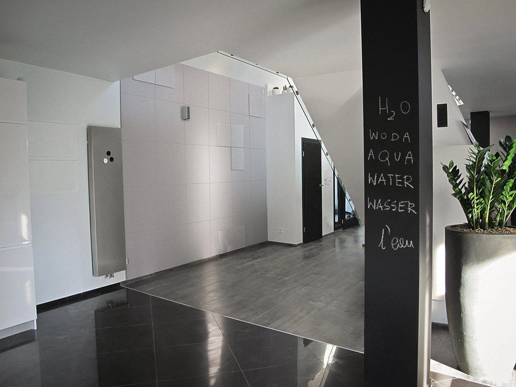 3D Wall Panel - DOUBLE SQUARE - Gypsum Panels in modern interior  | DecorMania UK