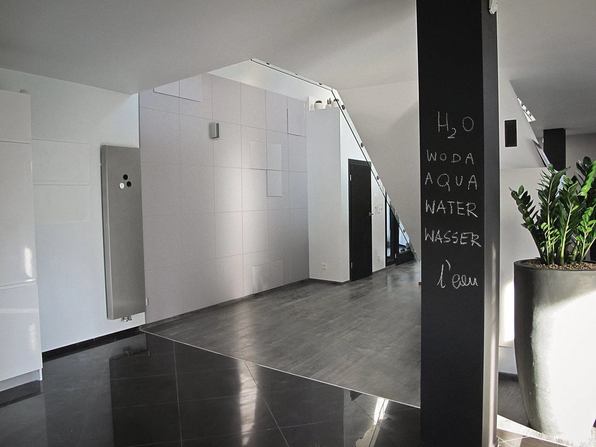 3D Wall Panel - DOUBLE SQUARE - Gypsum Panels in modern interior  | DecorMania UK