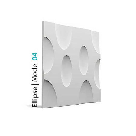3D Wall Panel – ELLIPSE - Gypsum Panels on white background | DecorMania UK
