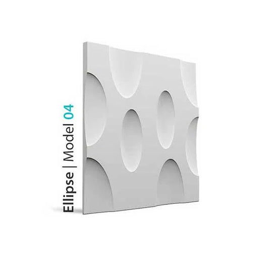 3D Wall Panel – ELLIPSE - Gypsum Panels on white background | DecorMania UK