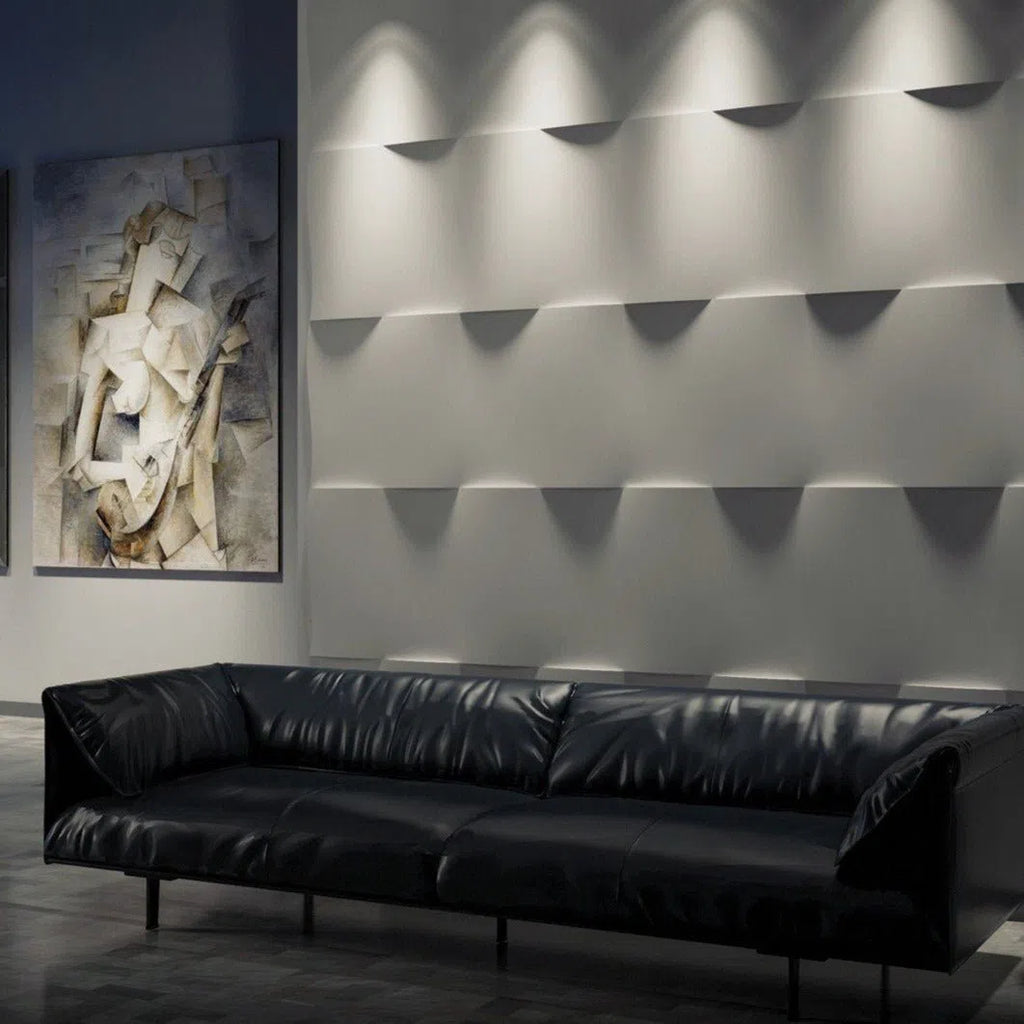 3D Wall Panel - FLUTTER - Gypsum Panels in stylish interior | DecorMania UK 