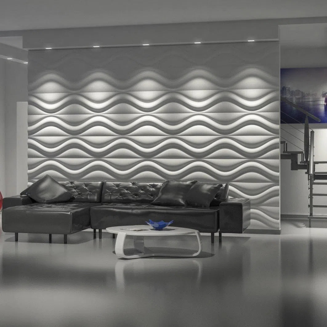 3D Wall Panel - HOURGLASS - Gypsum Panels in living room | DecorMania UK 