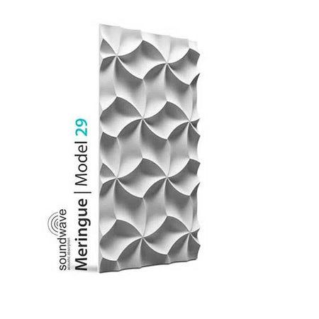3D Wall Panel - MERINGUE - Gypsum Panels on white background  | DecorMania UK 