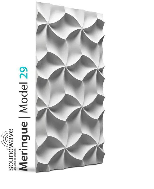 3D Wall Panel - MERINGUE - Gypsum Panels on white background  | DecorMania UK 