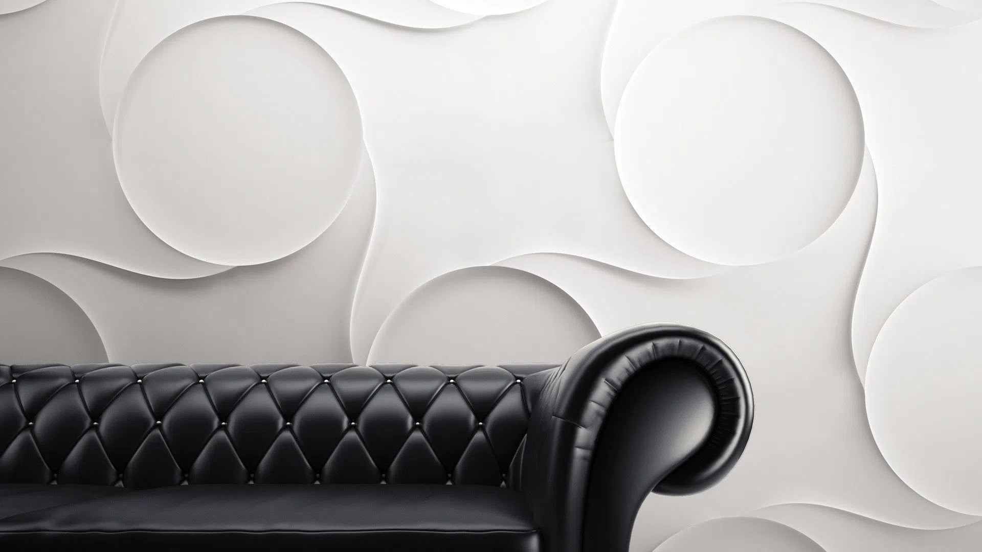 3D Wall Panel - NEXUS - Gypsum Panels in modern living room | DecorMania UK 