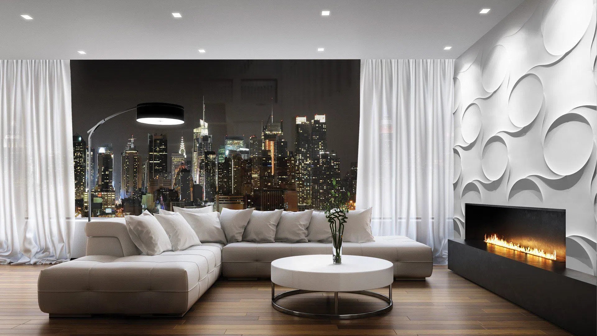 3D Wall Panel - NEXUS - Gypsum Panels in stylish interior | DecorMania UK 