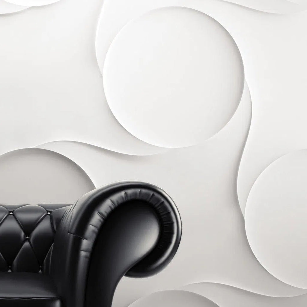 3D Wall Panel - NEXUS - Gypsum Panels in a modern living room | DecorMania UK 