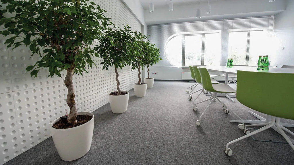 3D Wall Panel - OPTIC - Gypsum Panels in a modern office | DecorMania UK 