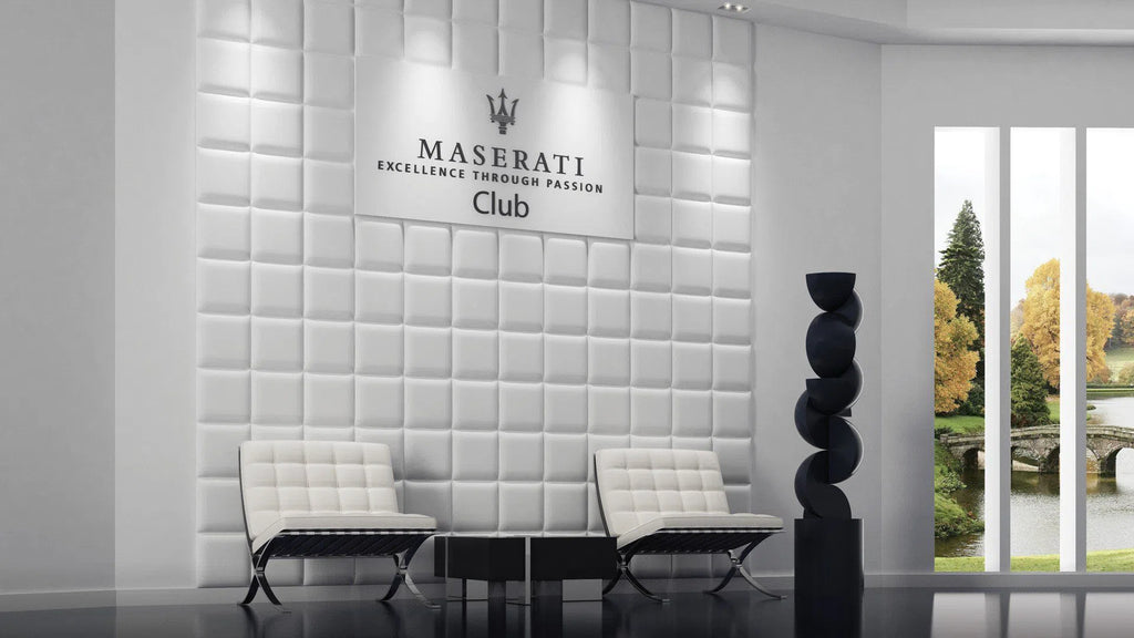3D Wall Panel - PADDING - Gypsum Panels on the wall in a stylish modern interior | DecorMania UK 