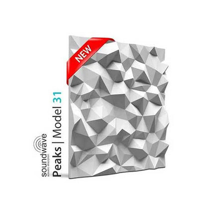 3D Wall Panel - PEAKS - Gypsum Panelson on white background  | DecorMania UK