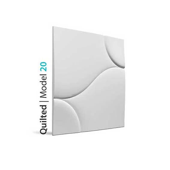 3D Wall Panel - QUILTED - Gypsum Panels on white background | DecorMania UK