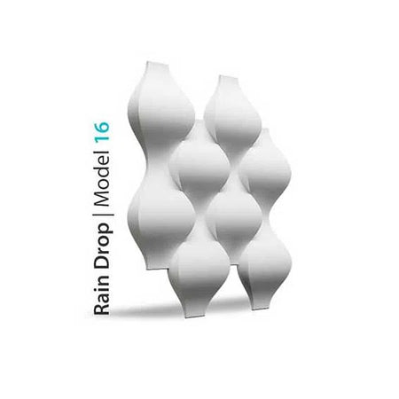 3D Wall Panel - RAINDROP - Gypsum Panels on white background  | DecorMania UK 
