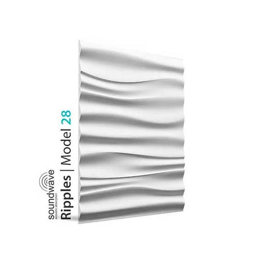 3D Wall Panel - RIPPLES - Gypsum Panels on white background | DecorMania UK 