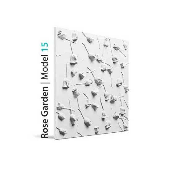 Close up view of 3D Wall Panel - ROSE GARDEN - Gypsum Panels  | DecorMania UK