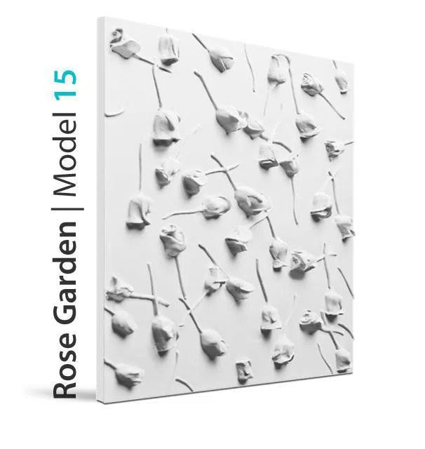 3D Wall Panel - ROSE GARDEN - Gypsum Panels on white background | DecorMania UK