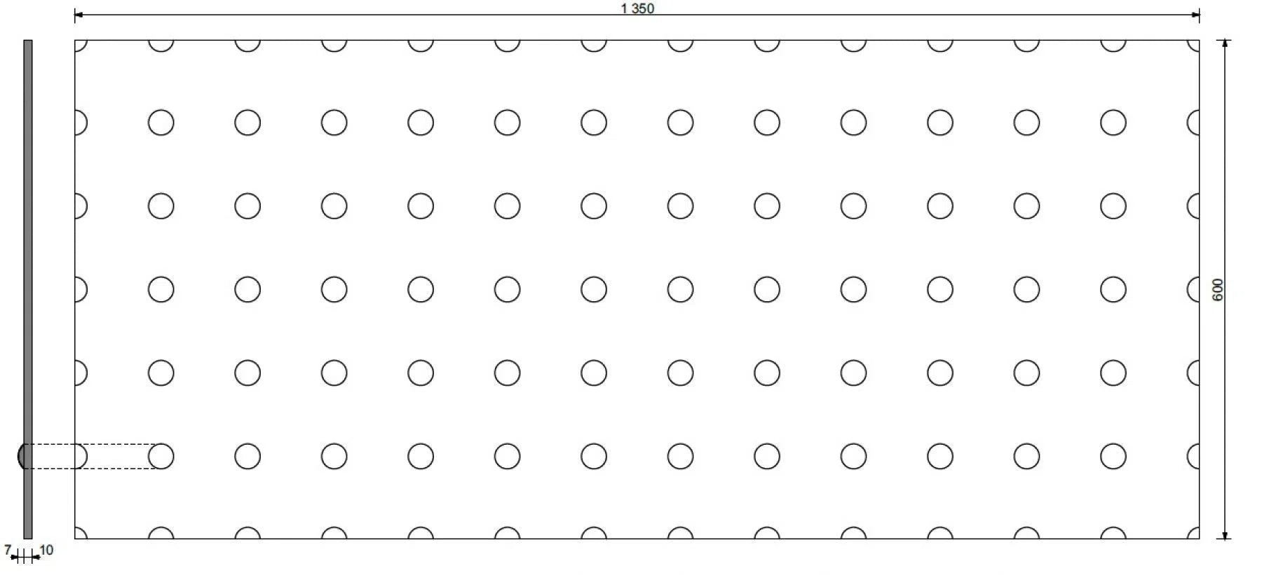 DIMENSIONS OF 3D Concrete Wall Panels STEEL DOTS | DecorMania UK