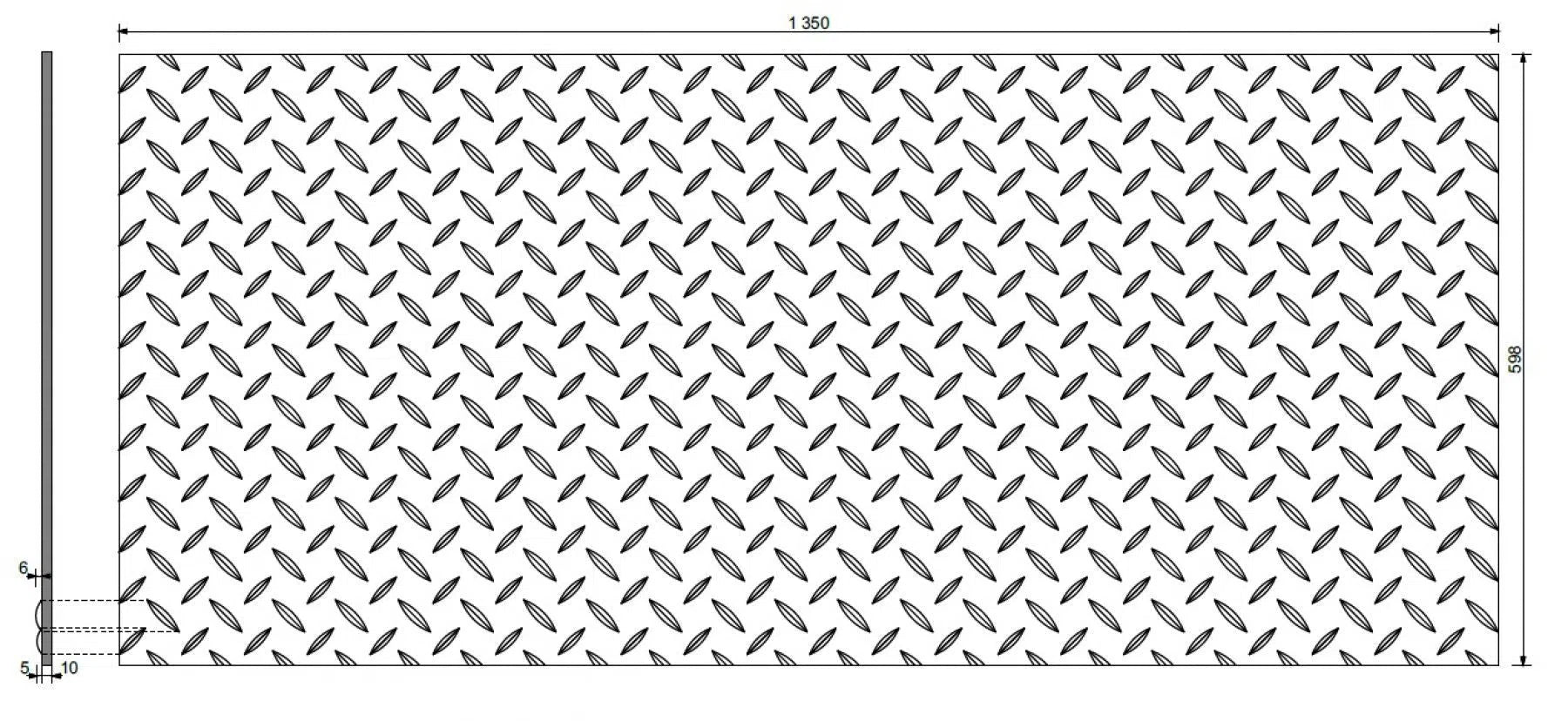 DIMENSIONS OF 3D Concrete Wall Panel STEEL SHEET | DecorMania UK