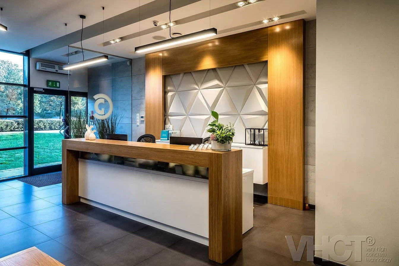 3D Concrete Wall Panels ARROW in kitchen interior Decormania UK