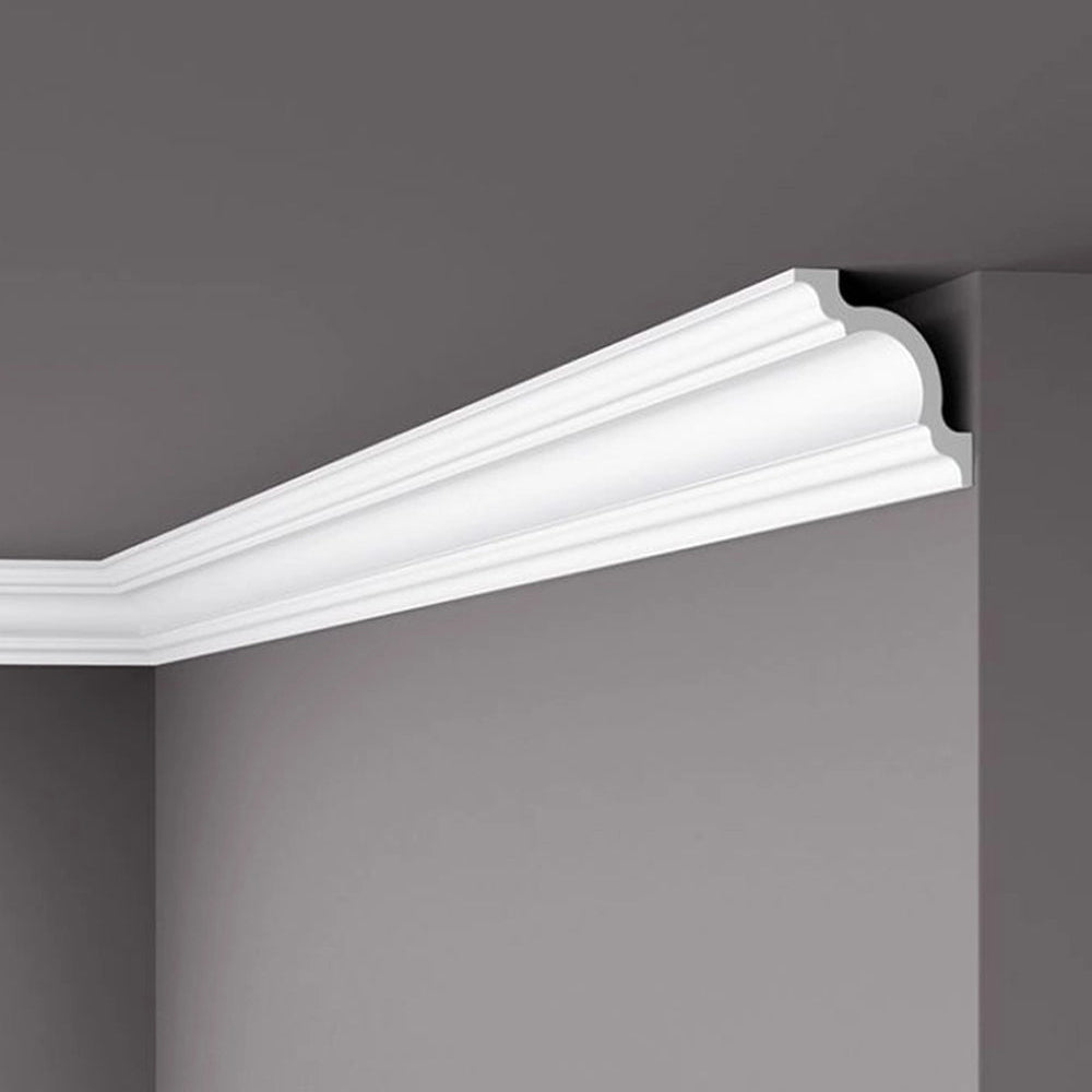 NOMASTYL® NMC 2m Ceiling Coving on plain wall and ceiling Decormania UK