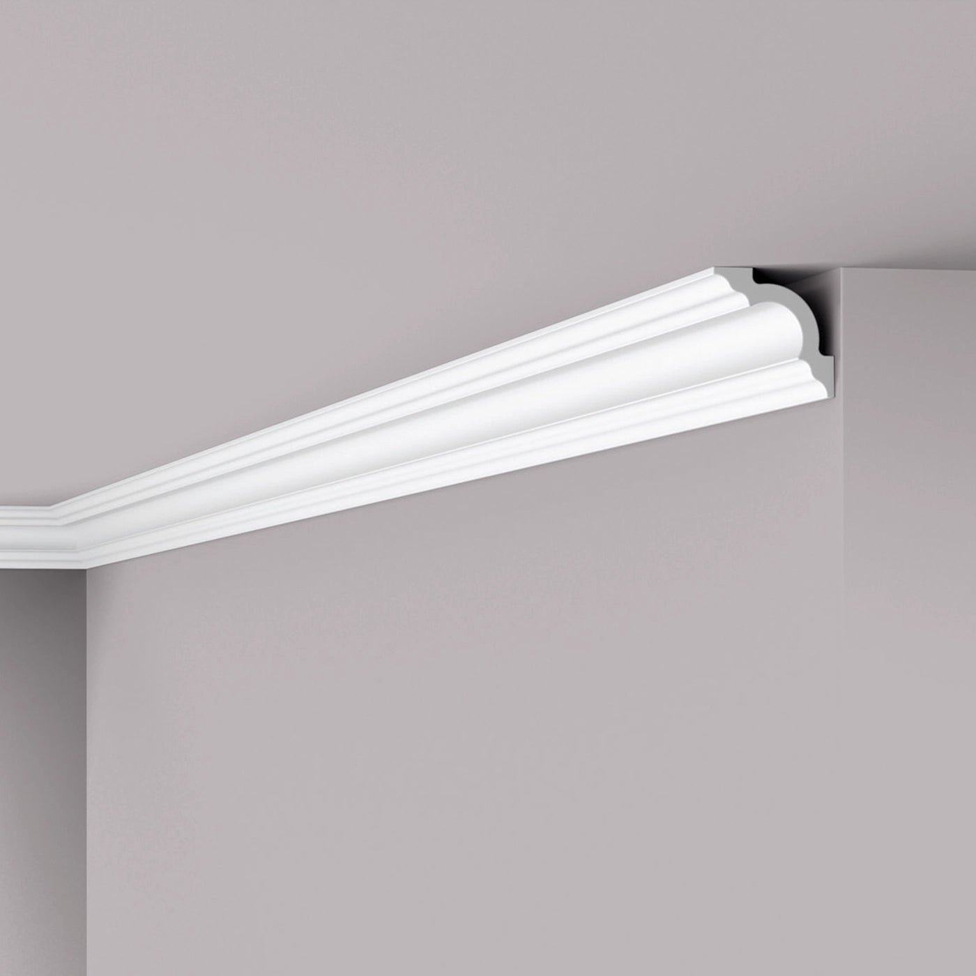 NOMASTYL® NMC 2m Ceiling Coving on plain wall and ceiling Decormania UK