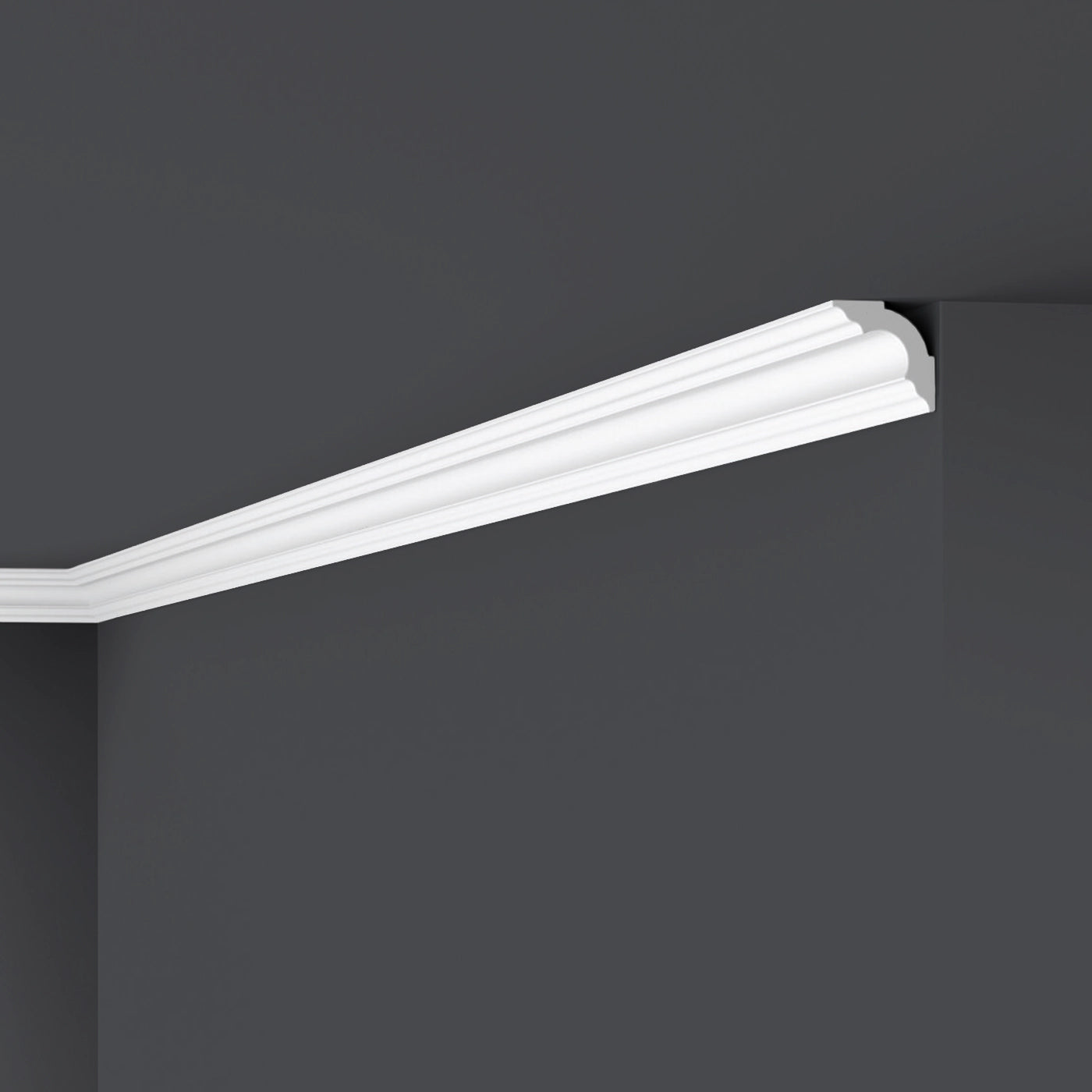 NOMASTYL® NMC 2m Ceiling Coving on plain wall and ceiling Decormania UK