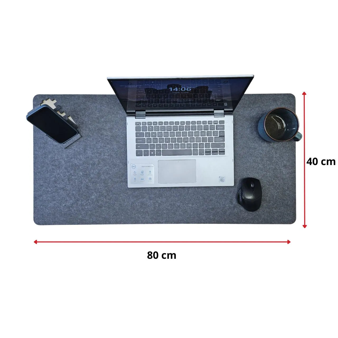 Acoustic Office Accessories Felt Desk Pad on white background Decormania UK