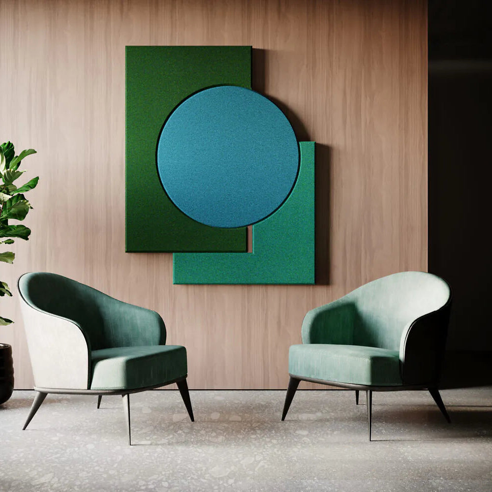 Acoustic Wall Art Panels CLASSIC 1 combined with wood Decormania UK