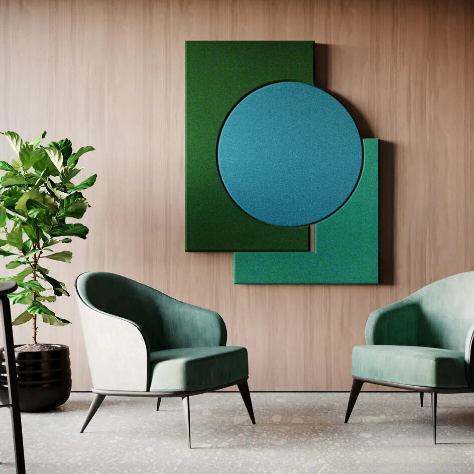 Acoustic Wall Art Panels CLASSIC 3 combined with wood Decormania UK 