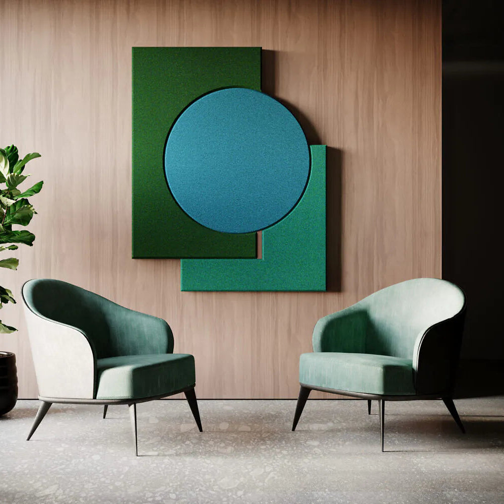 Acoustic Wall Art Panels CLASSIC 5 combined with wood Decormania UK 